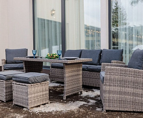 Комплект мебели Zoya Royal Family из искусственного ротанга, цвет серый