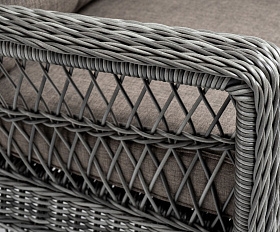 Кресло Гранд Латте 4SIS из искусственного ротанга, цвет графит