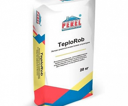 Легкая цементно-известковая штукатурка PEREL TeploRob