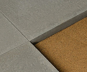 Тротуарная плитка Квадрат 342 механический завод 500х500х40 мм, цвет Серый