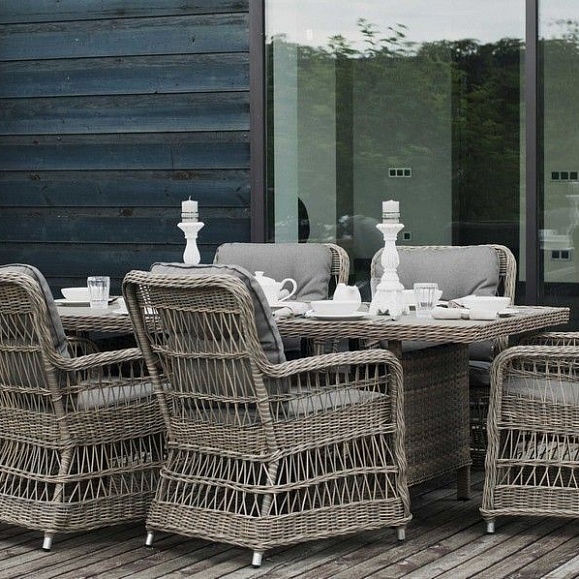 Обеденная группа Цесена 4SIS плетеная из искусственного ротанга фото 2