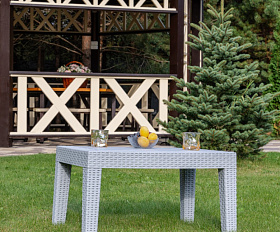 Обеденный комплект Lana L Royal Family из пластика, цвет светло-серый