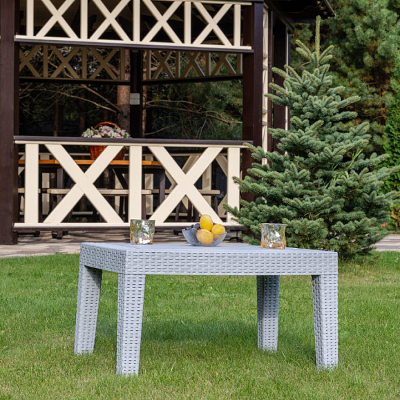 Обеденный комплект Lana L Royal Family из пластика, цвет светло-серый фото 4