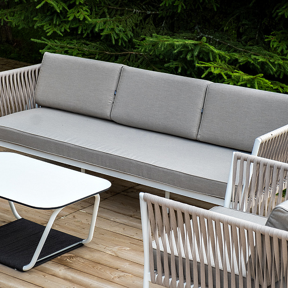 Касабланка лаунж-зона плетеная из роупа 5-местная, цвет бежевый фото 5