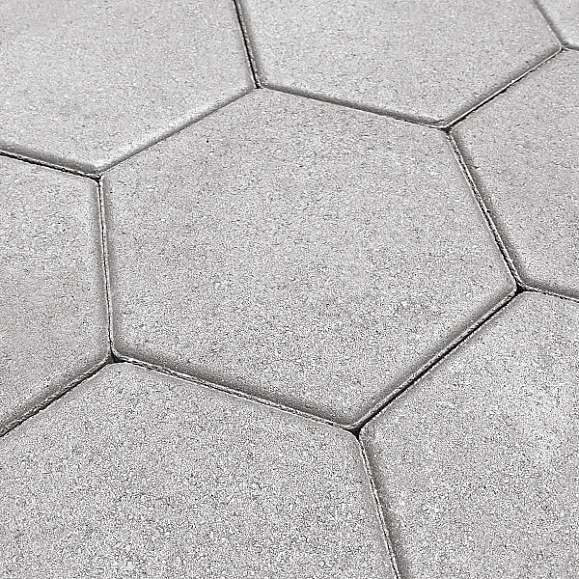 Тротуарная плитка Выбор Соты - Б.3.Ш.6 60 мм Стандарт Белый фото 1