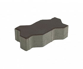 Тротуарная плитка 342 механический завод Волна 240х130х80 мм, черный