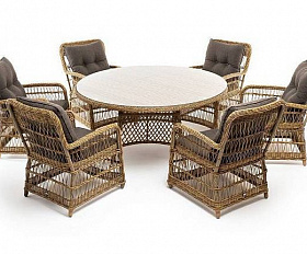 Обеденная Эспрессо–150 C 4SIS группа плетеная, цвет соломенный