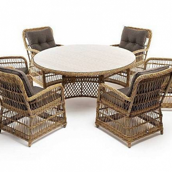 Обеденная Эспрессо–150 C 4SIS группа плетеная, цвет соломенный фото 2