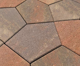 Тротуарная плитка Нобетек Квинта 3П8Ф Колормикс №27 Карамель