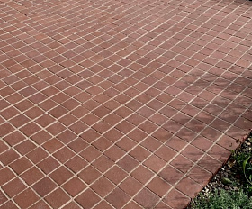 Клинкерная брусчатка ЛСР Мюнхен квадро 100х100х50 мм, коричневый