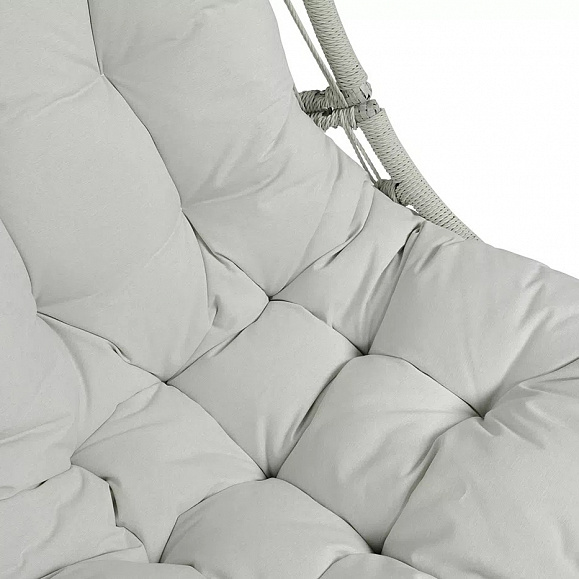 Кресло-кокон Севилья 4SIS из искусственного ротанга, цвет светло-серый фото 3