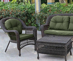 Плетеный комплект для отдыха LV-520BG Brown/Green