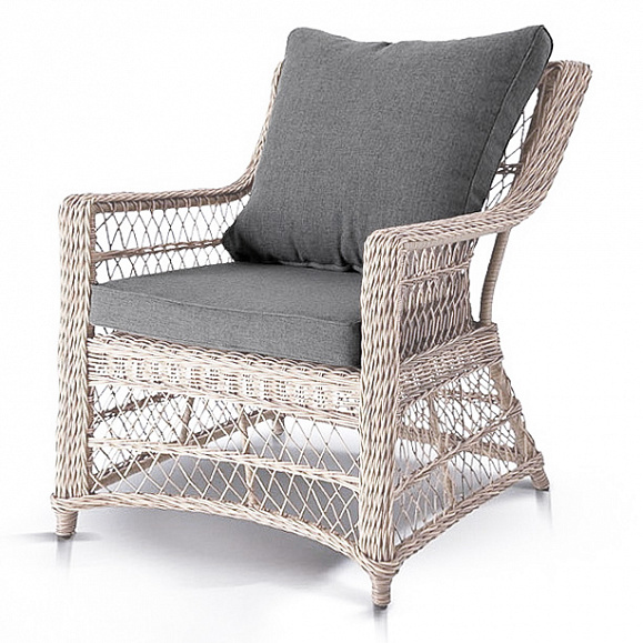 Гранд Латте кресло из искусственного ротанга, цвет бежевый фото 1