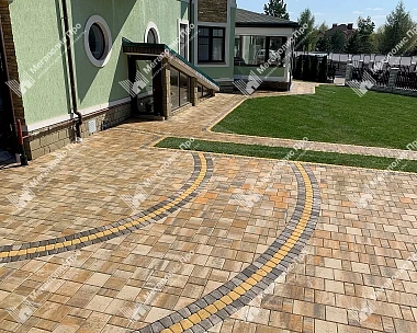 Тротуарная плитка Braer Мозаика, 60 мм. Песчаник