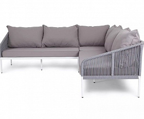 Диван модульный Канны 4SIS из роупа (веревки), цвет светло-серый