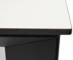 Венето обеденный стол из HPL 90х90см, цвет молочный, каркас черный