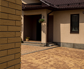 Тротуарная плитка Проспект 7.Ф.4 Arbet 40 мм ColorMix Янтарь