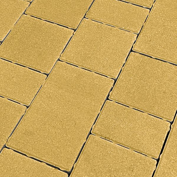 Тротуарная плитка Koldiz Новый Город 60 мм Моно Желтый фото 1