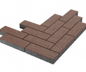 Тротуарная плитка Stellard Паркет 450x150x80 мм Капучино