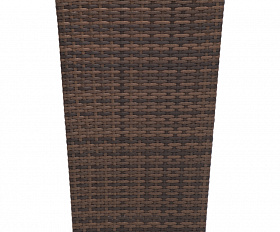 Капучино кашпо для цветов плетеное из искусственного ротанга, цвет коричневый