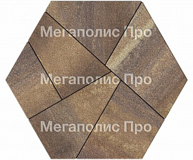 Тротуарная плитка Выбор Оригами Б.4.Фсм.8 80 мм Листопад Гранит Мокко