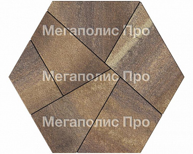 Тротуарная плитка Выбор Оригами Б.4.Фсм.8 80 мм Листопад Гранит Мокко