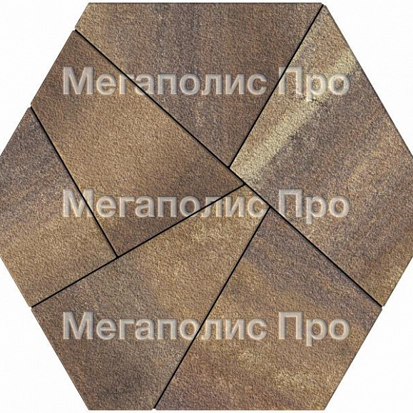 Тротуарная плитка Выбор Оригами Б.4.Фсм.8 80 мм Листопад Гранит Мокко фото 3