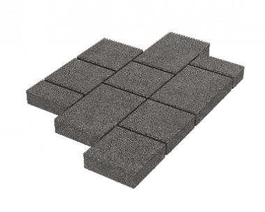 Тротуарная плитка Stellard Мозаика 60 мм Серый
