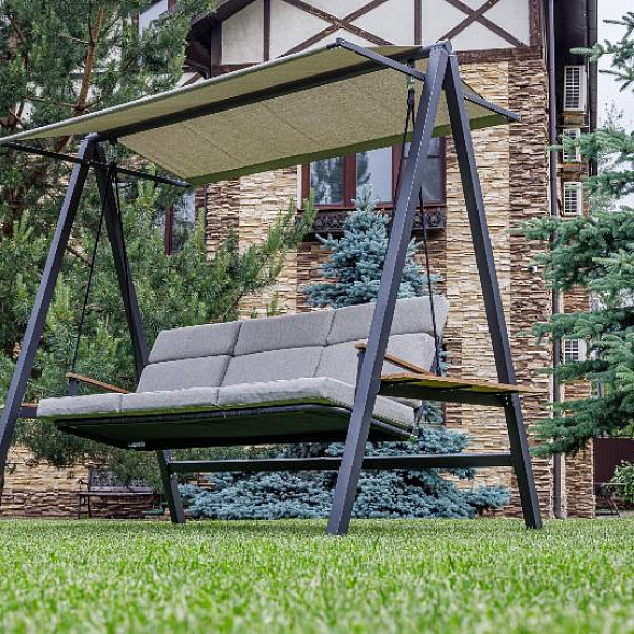 Качели Loan Royal Family трехместные из стали фото 6