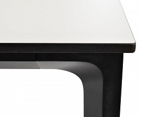 Малага обеденный стол из HPL 160х80см, цвет молочный, каркас черный