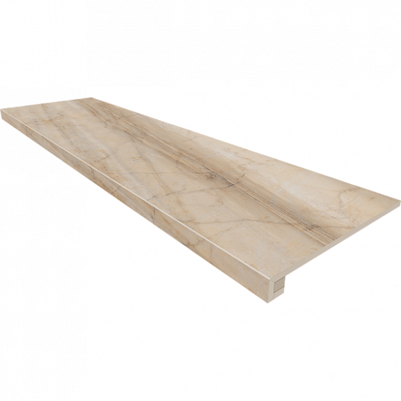 Комплект Керамогранитная ступень Estima BR01 33x120 см с бортиком + Подступенок 14,5х120 см фото 1