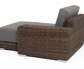 Капри кушетка из искусственного ротанга, цвет коричневый
