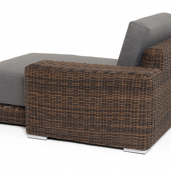 Капри кушетка из искусственного ротанга, цвет коричневый фото 4