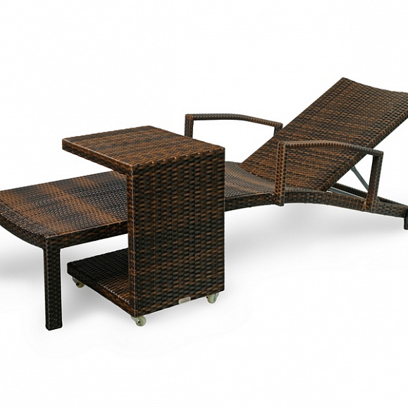 Плетеный шезлонг MILANO темно-коричневый Joygarden фото 4