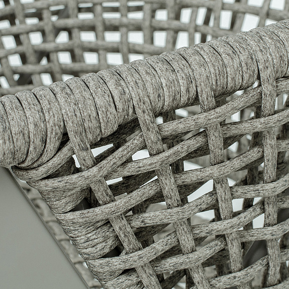 Амстердам плетеный стул из искусственного ротанга, цвет серый фото 6