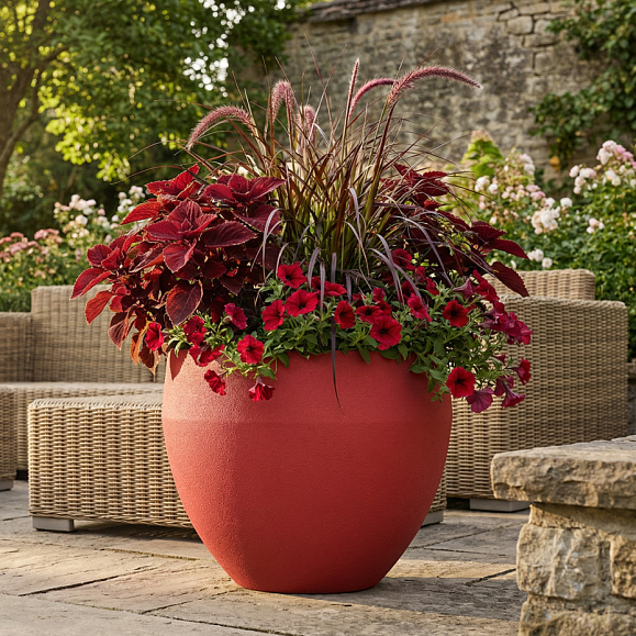 Кашпо Concretika Гира D50H43 Ред 3000 фото 1