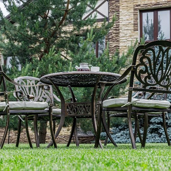 Обеденный комплект Wilhelm Royal Family из алюминия на 4 персоны фото 3