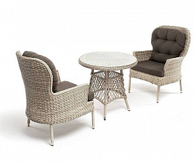 Кофейный Алиса 4SIS комплект из искусственного ротанга, цвет бежевый