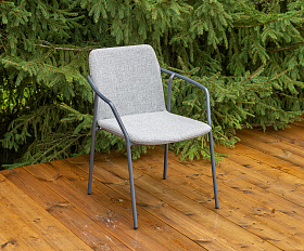 Марокко стул из текстилена nanotex, алюминиевый каркас, цвет серый