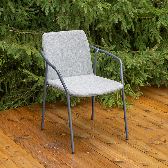 Марокко стул из текстилена nanotex, алюминиевый каркас, цвет серый фото 2