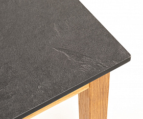 Канны журнальный столик из HPL 90х60, H40, основание дуб, цвет столешницы серый гранит