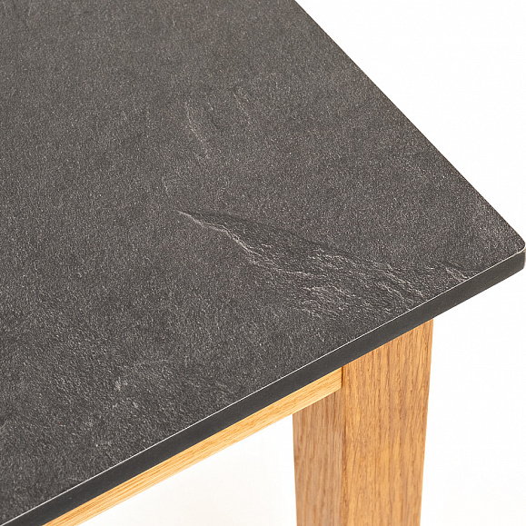 Канны журнальный столик из HPL 90х60, H40, основание дуб, цвет столешницы серый гранит фото 4