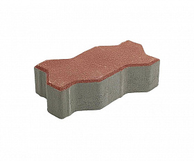 Тротуарная плитка 342 механический завод Волна 240х130х80 мм, красный