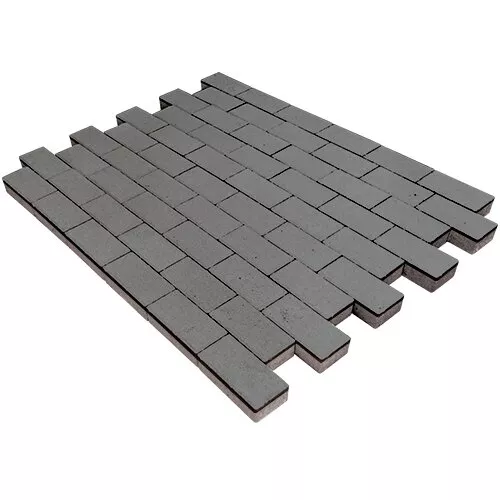 Тротуарная плитка Steinrus Прямоугольник Лайн 200х100х60 мм Серый фото 2