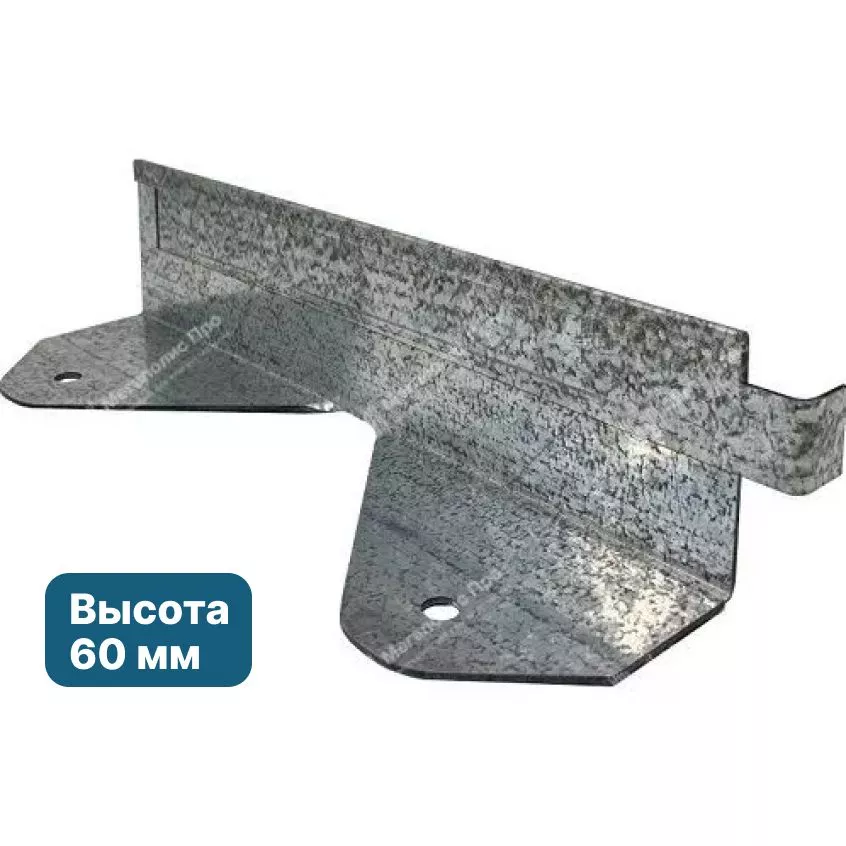 Металлический бордюр из оцинкованной стали (толщина стали 1,5 мм x2) h60, L1200, b70 фото 1