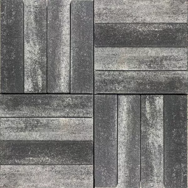 Тротуарная плитка Braer Ригель 320x80x60 мм Colormix Ночь фото 5