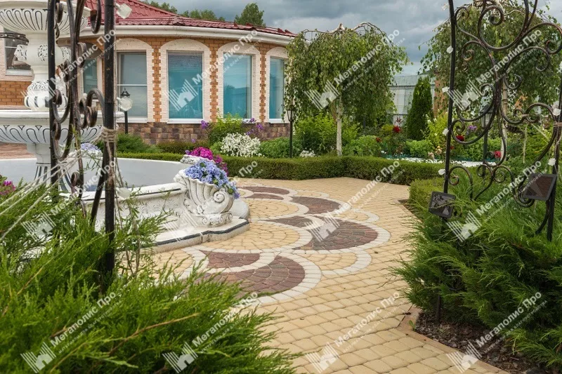 Тротуарная плитка Braer Классико круговая 60 мм. Песочный фото 4