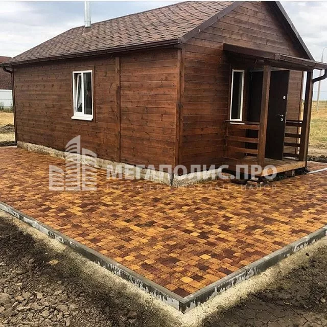 Тротуарная плитка Выбор Классико Листопад А.1.КО.4 Гранит 40 мм Янтарь фото 2