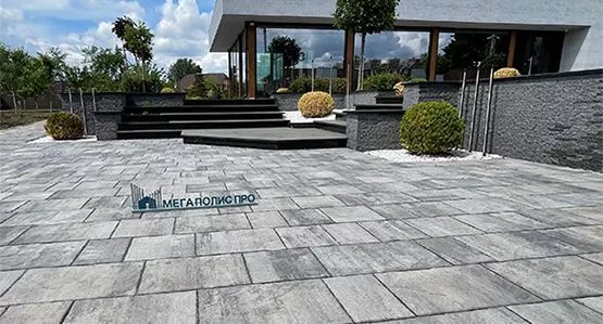 Проект «Парагон». Тротуарная плитка Антара Искусственный камень Шунгит и Габбро