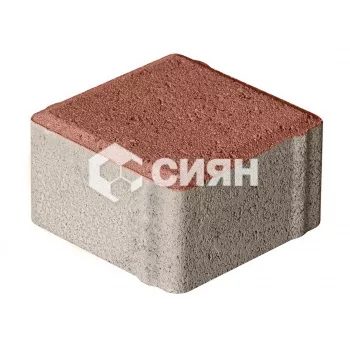 Тротуарная плитка Сиян Квадрат П20-6 60 мм Красный фото 1